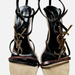 YSL Cassandra "Strappy Heeled Sandal"